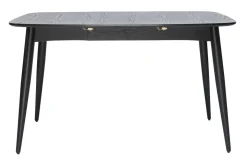 Outlet Miliboo Mesa de comedor extensible negra L90-130 cm NORDECO