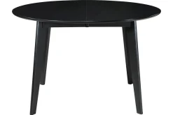 Cheap Miliboo Mesa de comedor extensible redonda negra L120-150 cm LEENA