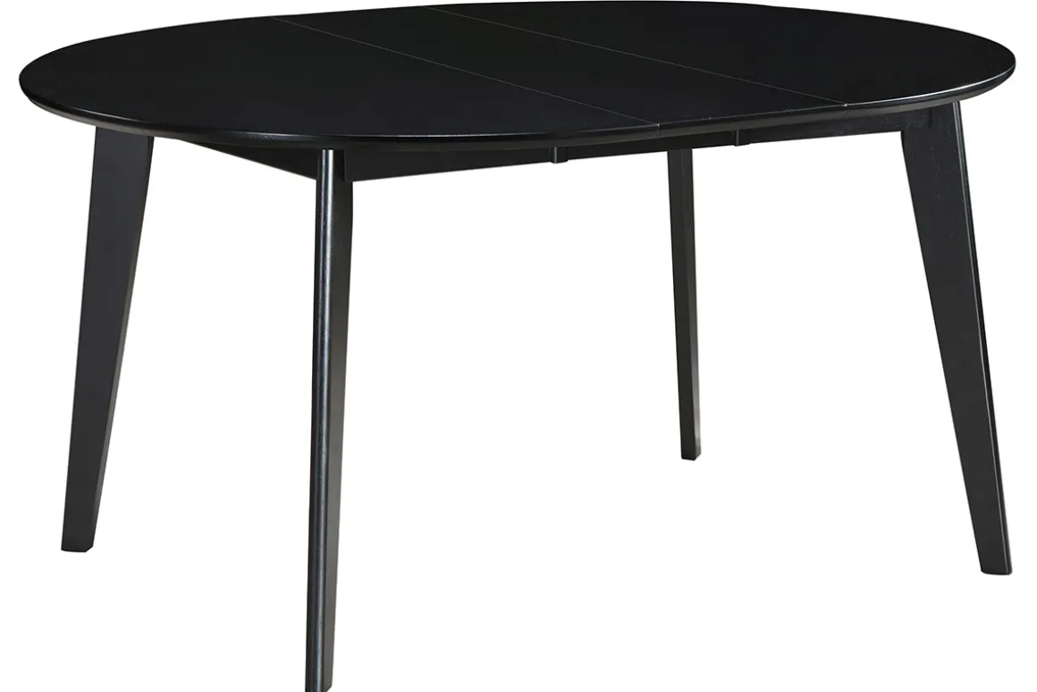 Cheap Miliboo Mesa de comedor extensible redonda negra L120-150 cm LEENA