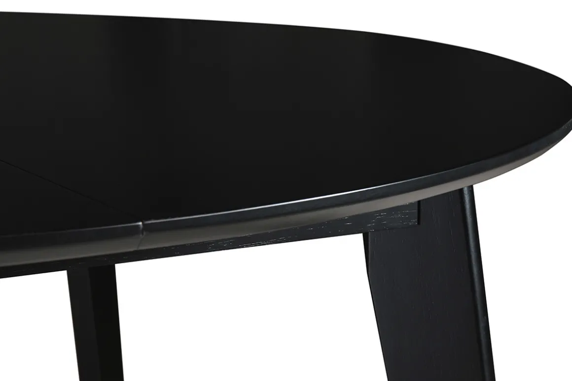Cheap Miliboo Mesa de comedor extensible redonda negra L120-150 cm LEENA