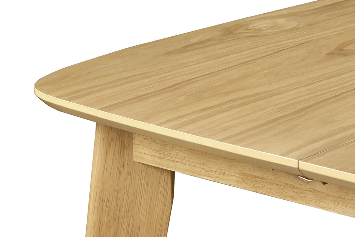Outlet Miliboo Mesa de comedor extensible nórdica en madera clara L90-130 LEENA