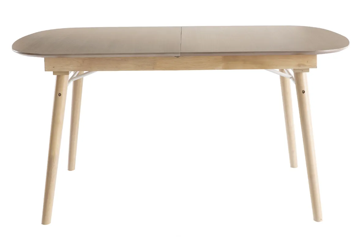 Discount Miliboo Mesa de comedor extensible en madera clara L150-180 cm SHELDON
