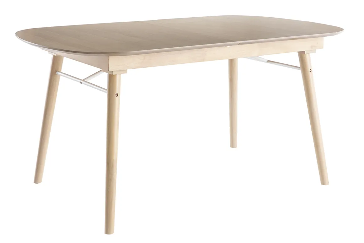 Discount Miliboo Mesa de comedor extensible en madera clara L150-180 cm SHELDON