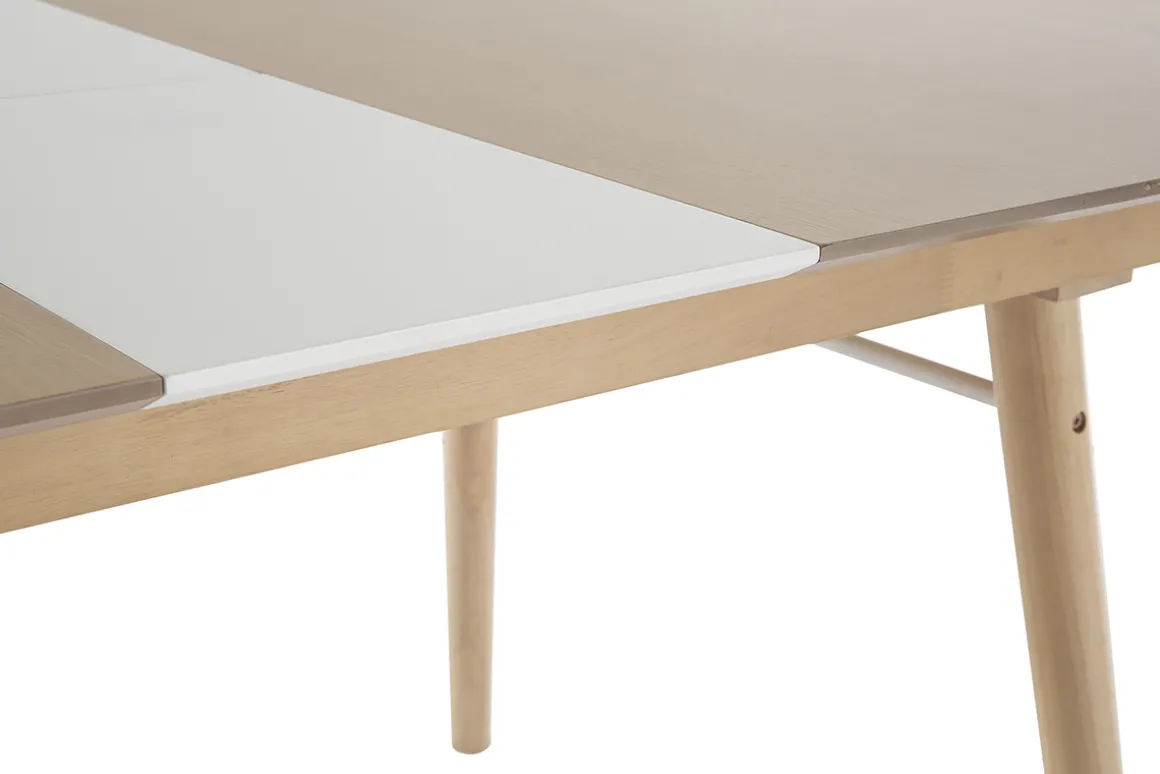 Discount Miliboo Mesa de comedor extensible en madera clara L150-180 cm SHELDON