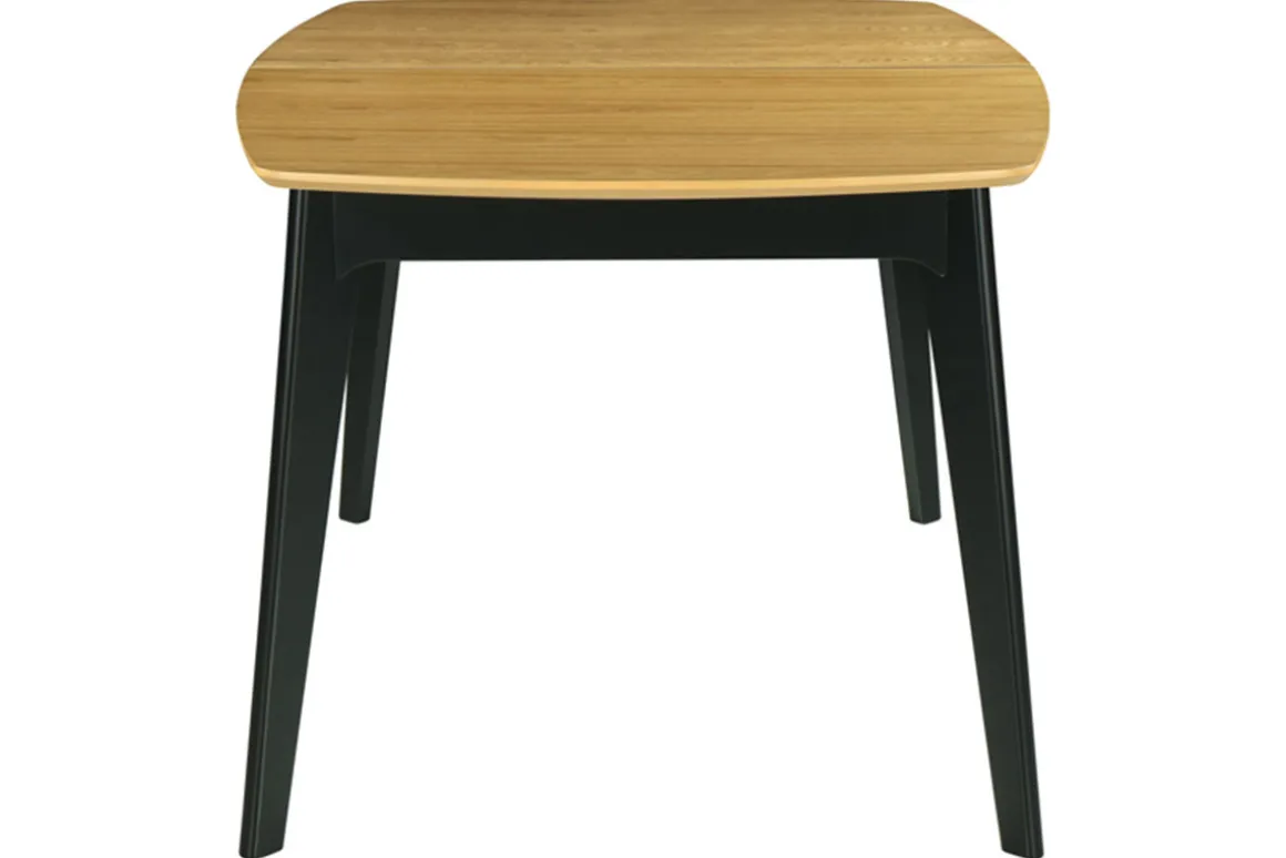 Online Miliboo Mesa de comedor extensible madera y negro L140-180 cm MEENA