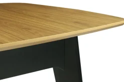 Online Miliboo Mesa de comedor extensible madera y negro L140-180 cm MEENA