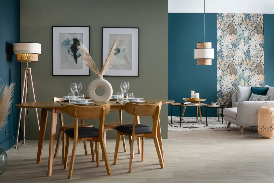 New Miliboo Mesa de comedor extensible diseño nogal L150-200 MARIK