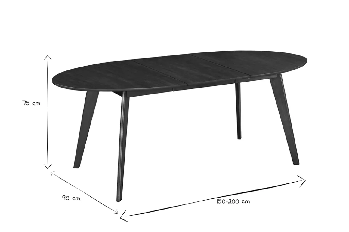 New Miliboo Mesa de comedor extensible diseño nogal L150-200 MARIK