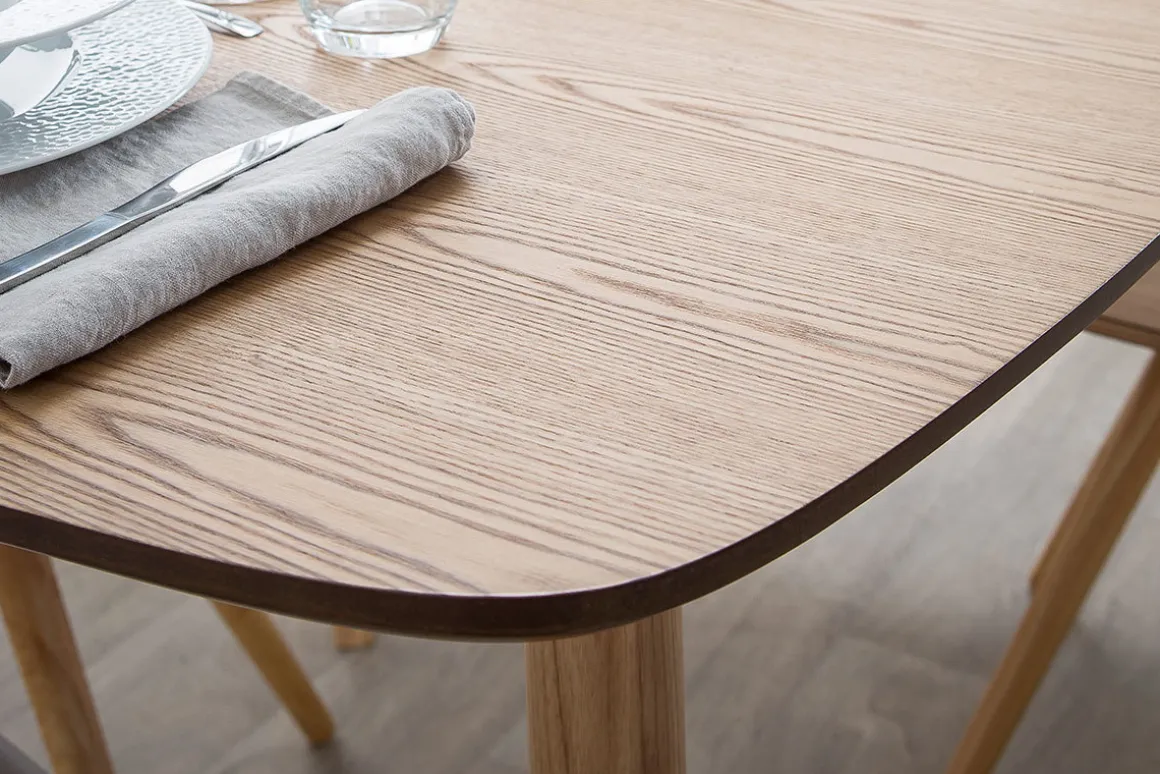 Sale Miliboo Mesa de comedor extensible en fresno natural L130-160 NORDECO