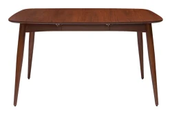 Clearance Miliboo Mesa de comedor extensible nogal L90-130 cm NORDECO