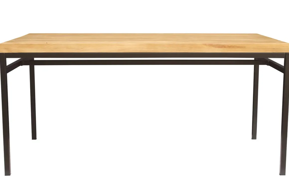 Best Miliboo Mesa de comedor industrial mango bruto y metal L160 YPSTER