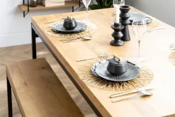 Best Miliboo Mesa de comedor industrial mango bruto y metal L160 YPSTER