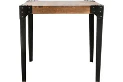 Cheap Miliboo Mesa de comedor industrial acero y madera L80 MADISON