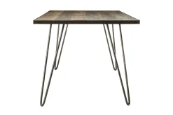 Best Miliboo Mesa de comedor industrial rectangular madera metal L160 ATELIER