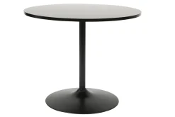 Cheap Miliboo Mesa de comedor moderna redonda negra D90 CALISTA