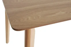 New Miliboo Mesa de comedor nórdica con acabado fresno 120 cm ELION