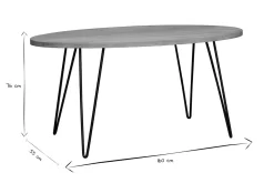 New Miliboo Mesa de comedor oval en mango macizo L160 x l90 cm VIBES