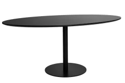 Flash Sale Miliboo Mesa de comedor ovalada de diseño negra 170 cm HALIA