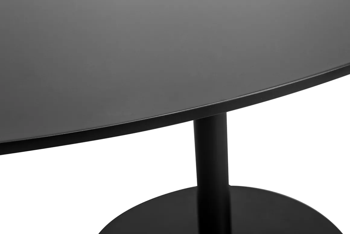 Flash Sale Miliboo Mesa de comedor ovalada de diseño negra 170 cm HALIA