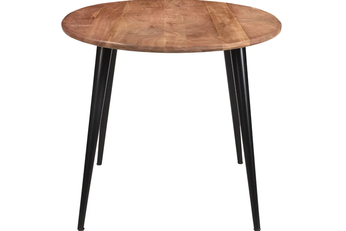 Hot Miliboo Mesa de comedor ovalada de madera de acacia maciza y metal 160 cm OBALI