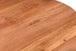 Hot Miliboo Mesa de comedor ovalada de madera de acacia maciza y metal 160 cm OBALI