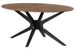 Online Miliboo Mesa de comedor ovalada de diseño en nogal 160 cm DIELLI