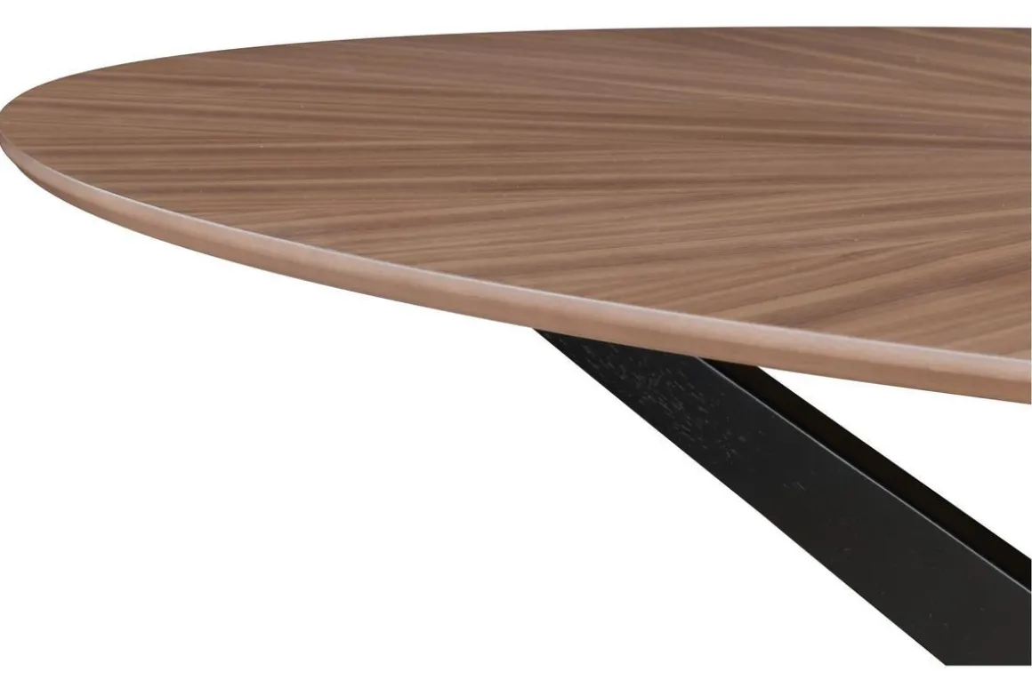 Online Miliboo Mesa de comedor ovalada de diseño en nogal 160 cm DIELLI