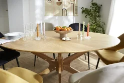 Flash Sale Miliboo Mesa de comedor ovalada de diseño en roble 160 cm DIELLI