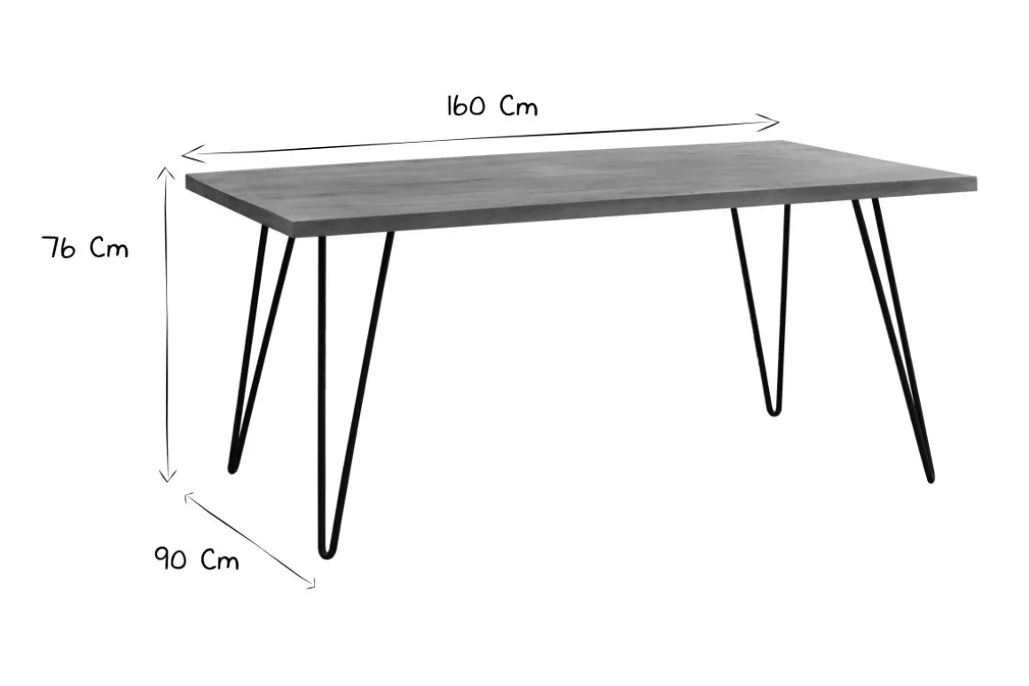 Best Miliboo Mesa de comedor rectangular mango L160 cm VIBES
