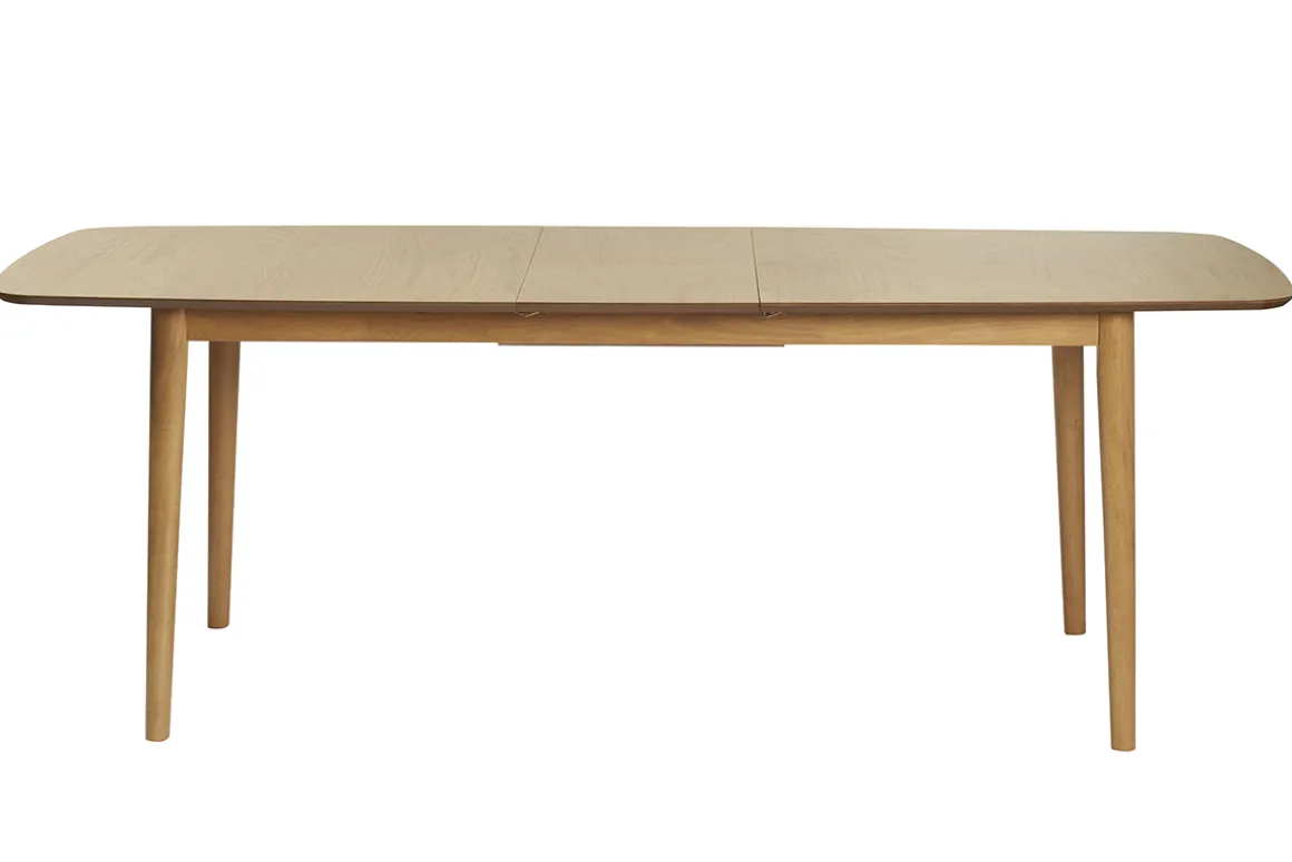 Clearance Miliboo Mesa de comedor rectangular extensible de madera de roble claro 180-220 cm EGO