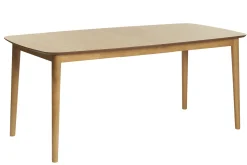 Clearance Miliboo Mesa de comedor rectangular extensible de madera de roble claro 180-220 cm EGO