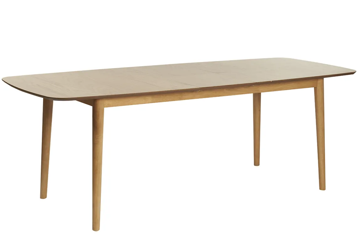 Clearance Miliboo Mesa de comedor rectangular extensible de madera de roble claro 180-220 cm EGO