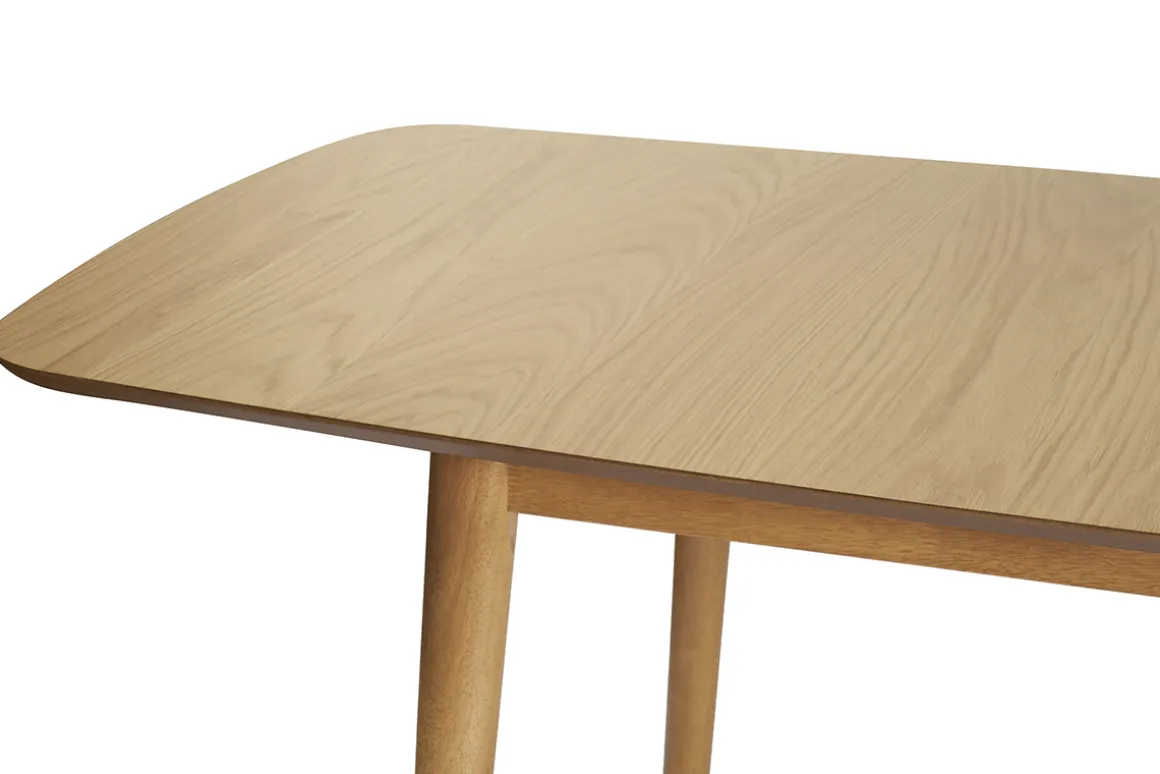 Clearance Miliboo Mesa de comedor rectangular extensible de madera de roble claro 180-220 cm EGO