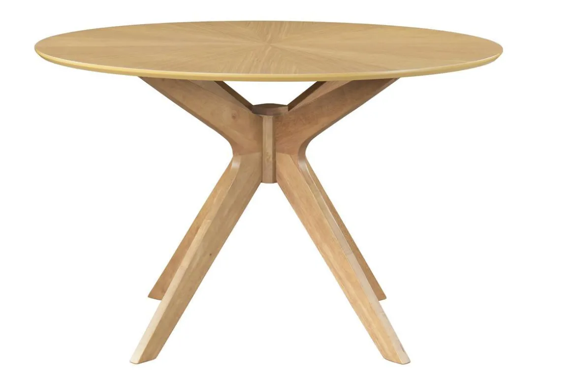 Hot Miliboo Mesa de comedor redonda de diseño en roble 120 cm DIELLI