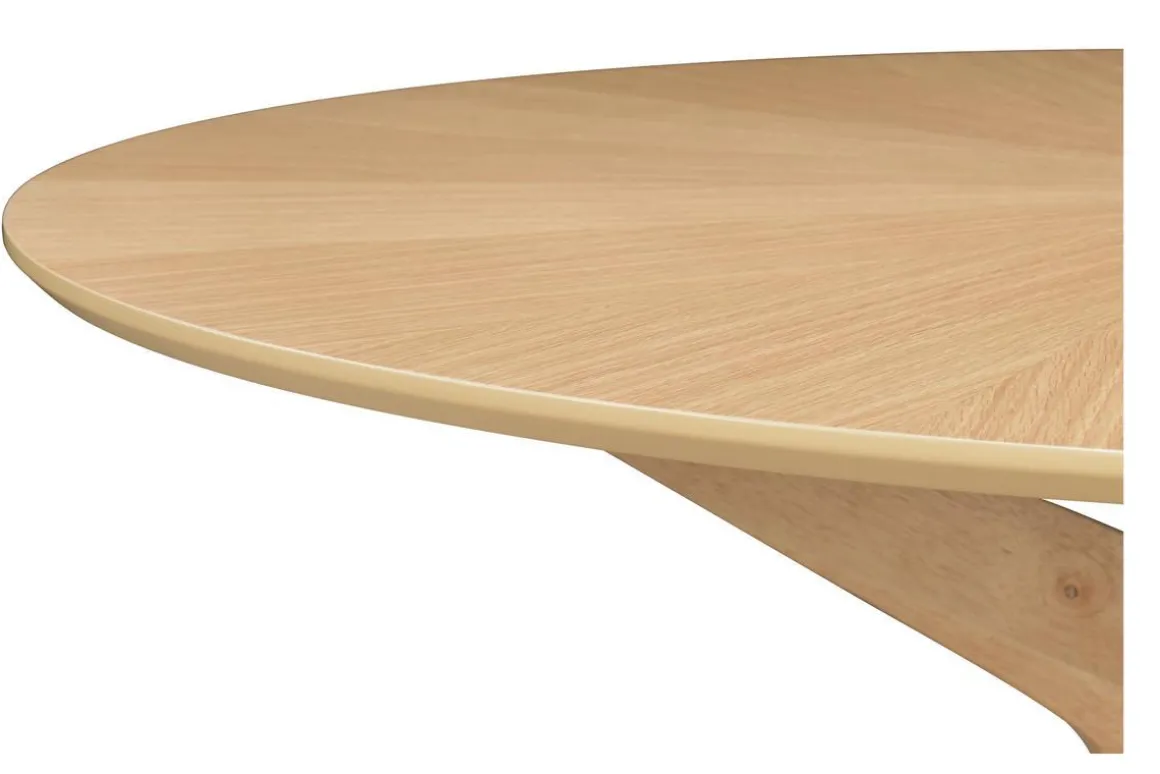 Hot Miliboo Mesa de comedor redonda de diseño en roble 120 cm DIELLI