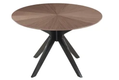 Best Miliboo Mesa de comedor redonda de diseño en nogal 120 cm DIELLI