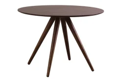 Hot Miliboo Mesa de comedor redonda diseño nogal D106 WALFORD