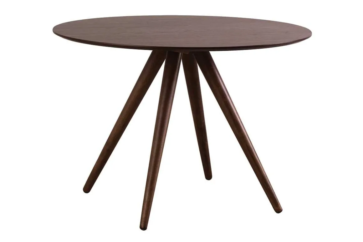 Hot Miliboo Mesa de comedor redonda diseño nogal D106 WALFORD