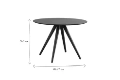 Hot Miliboo Mesa de comedor redonda diseño nogal D106 WALFORD