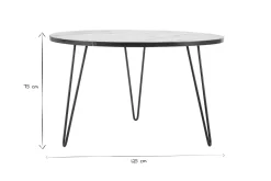 Cheap Miliboo Mesa de comedor redonda industrial madera metal D125 ATELIER