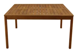 Hot Miliboo Mesa de jardín cuadrada de madera maciza 147 cm AKIS