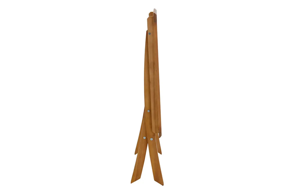 Online Miliboo Mesa de jardín cuadrada plegable de madera maciza 70 cm FUEGO