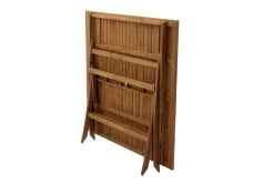 Hot Miliboo Mesa de jardín cuadrada plegable de madera maciza 140 cm SANTIAGO