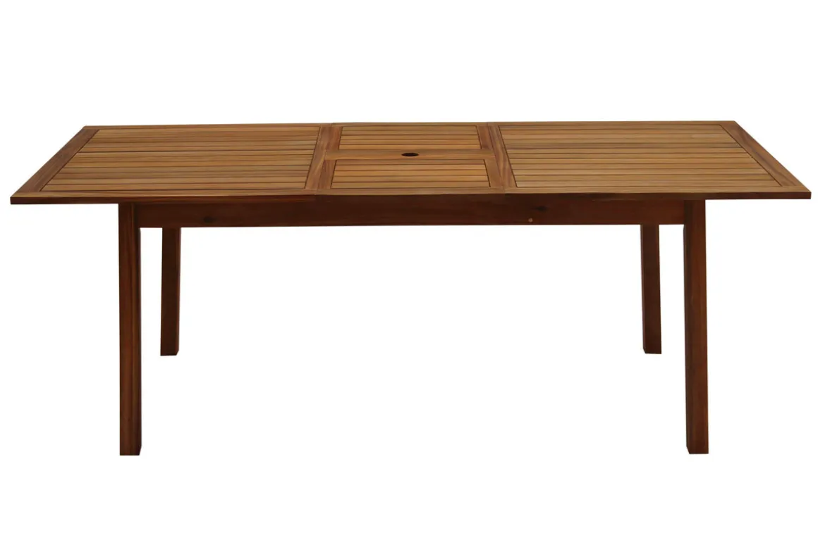 Cheap Miliboo Mesa de jardín extensible de madera maciza 160-210 cm MAYEL