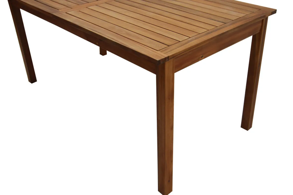 Cheap Miliboo Mesa de jardín extensible de madera maciza 160-210 cm MAYEL
