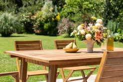 New Miliboo Mesa de jardín extensible de madera maciza 180-240 cm MAYEL