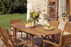 Sale Miliboo Mesa de jardín extensible de madera maciza 160-210 cm MAYEL