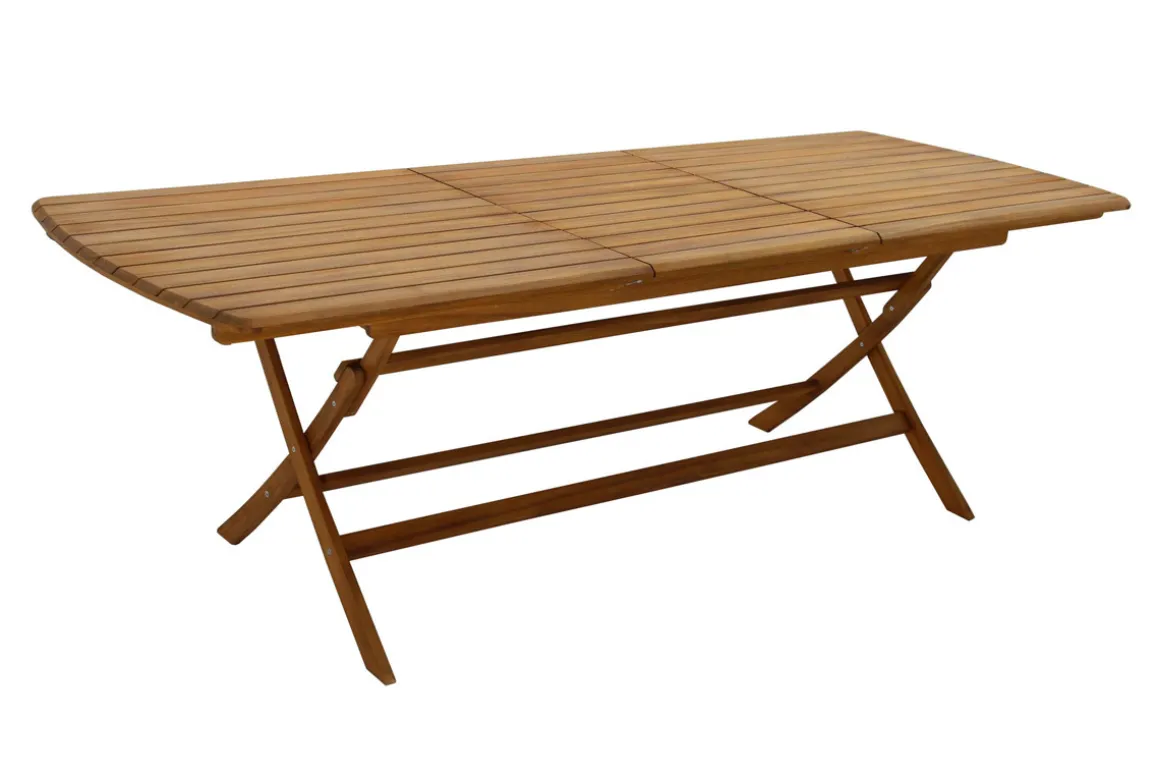 Discount Miliboo Mesa de jardín extensible de madera maciza con extensiones 180-240 cm CANOPEE