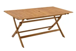 Cheap Miliboo Mesa de jardín plegable rectangular de madera maciza 170 cm SANTIAGO