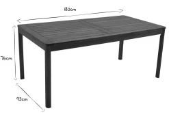 Discount Miliboo Mesa de jardín rectangular de madera maciza 180 cm AKIS